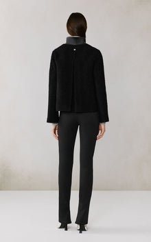 Kaitlyn Boucle Trapez Jacket In Wool | Black