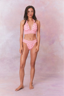 Katya Cherry Halter Bikini Swim Set | Cherry Pink