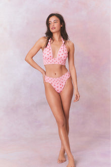 Katya Cherry Halter Bikini Swim Set | Cherry Pink