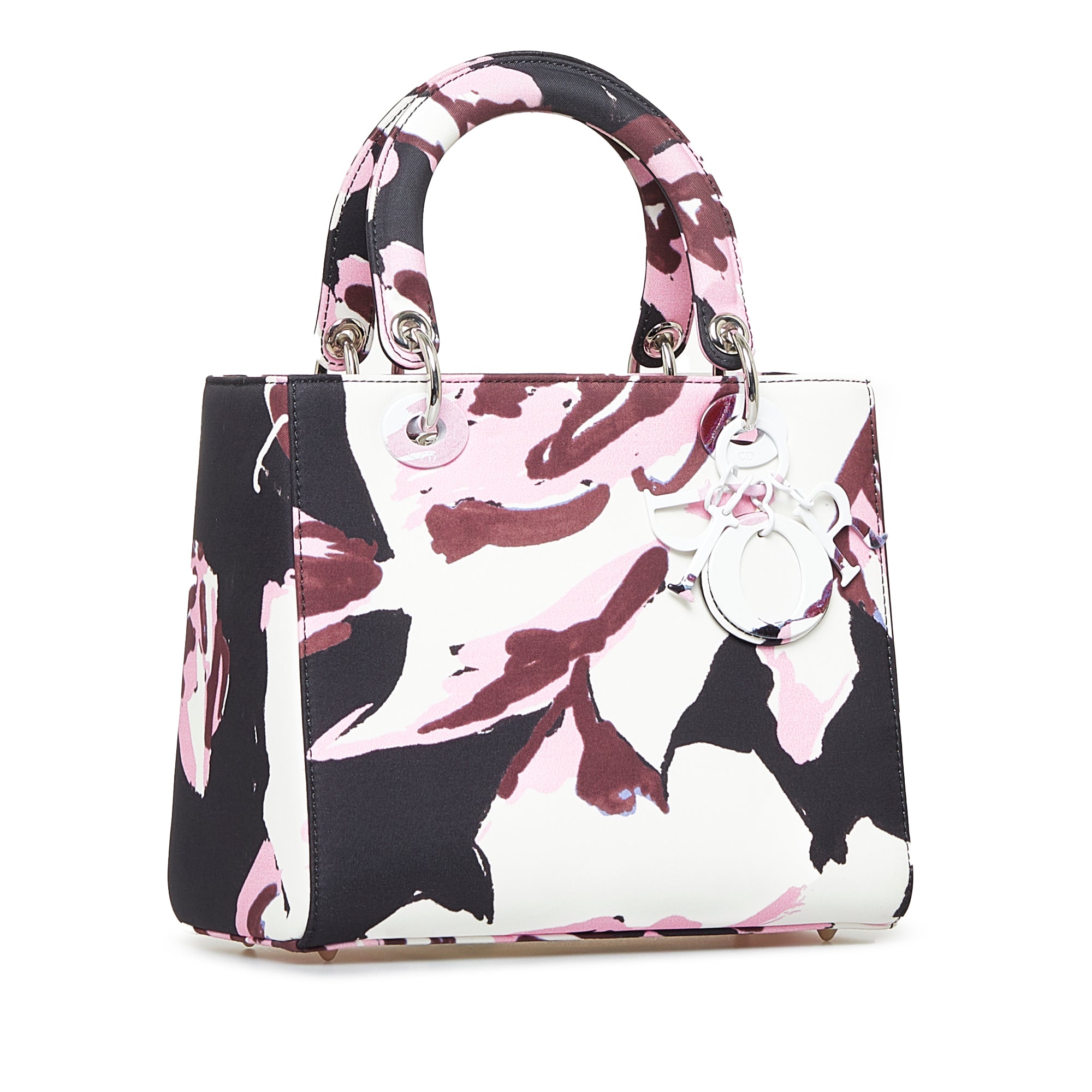 Dior | Pre-Owned Medium Canvas Floral Graffiti Lady Dior | White