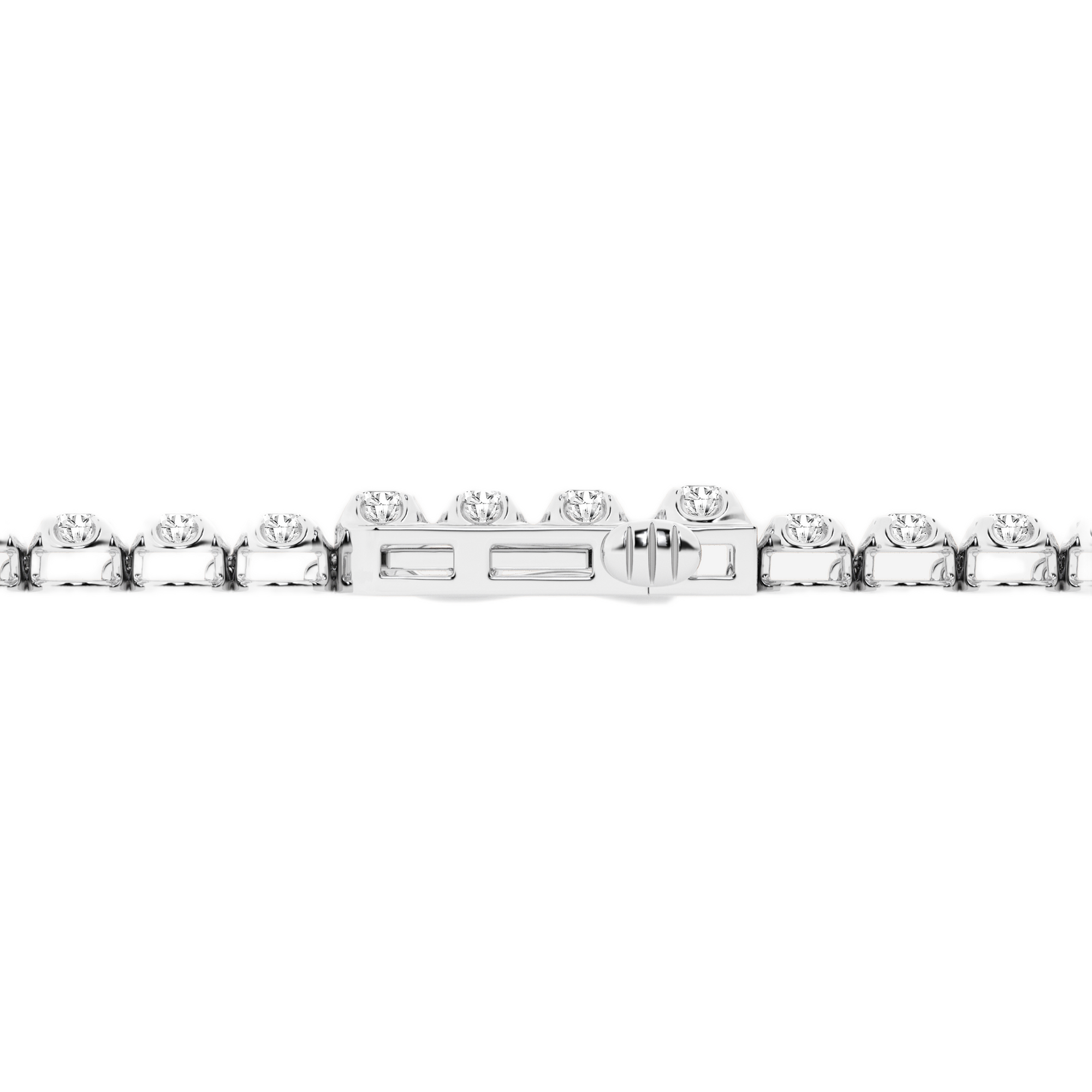Womens | Tennis Bracelet | 14K White Gold | 3 CTW Round Cut Lab Grown Diamond | E-VS1