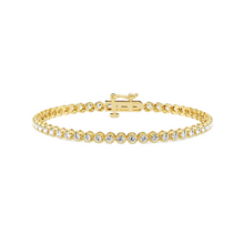 Womens | Tennis Bracelet | 14K Yellow Gold | 2 CTW Round Cut Lab Grown Diamond | E-VS1