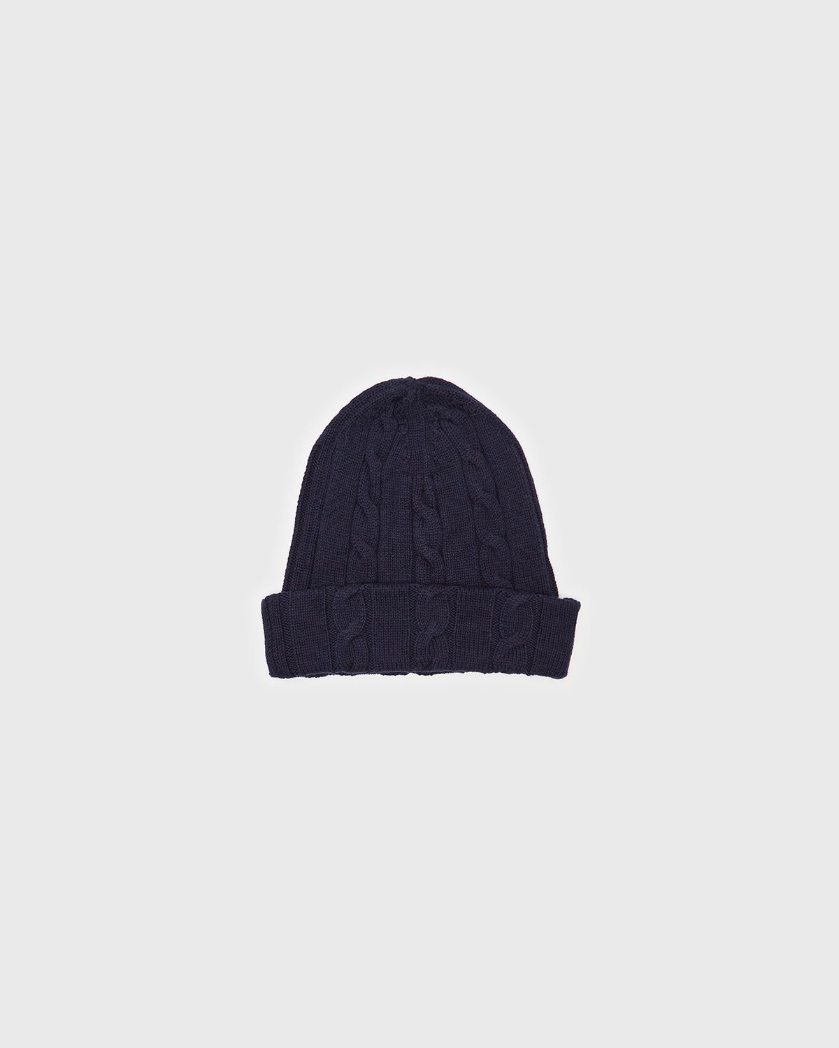 Cableknit Beanie  | Dark Sapphire