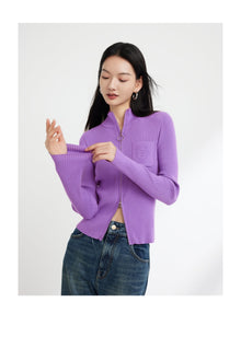 Knitted Cardigan | Purple