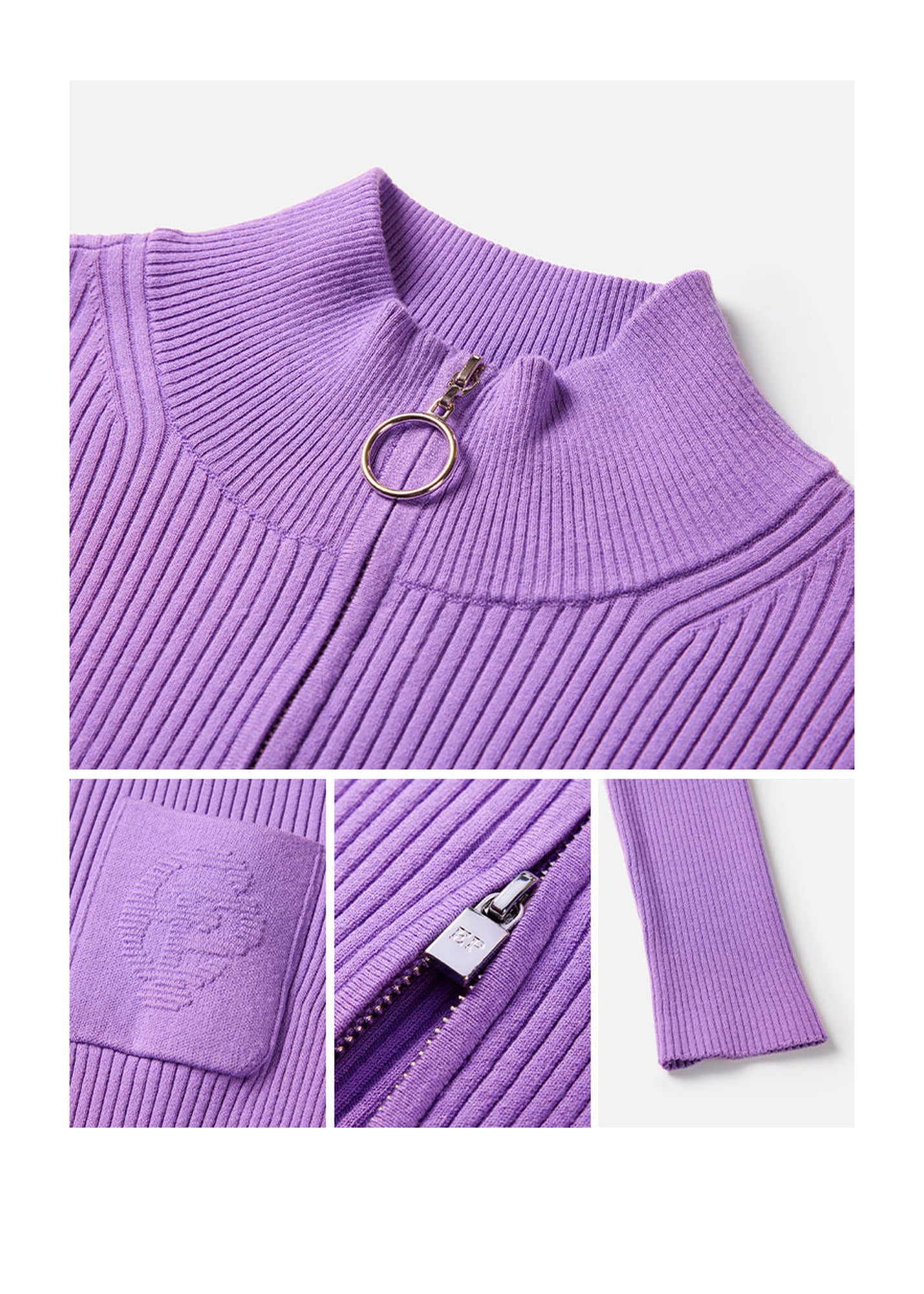 Knitted Cardigan | Purple