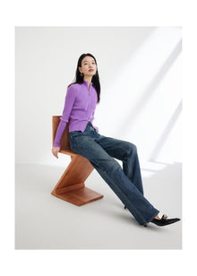 Knitted Cardigan | Purple