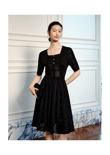 Knitted Long Dress | Black