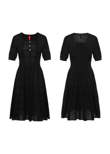 Knitted Long Dress | Black