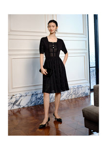 Knitted Long Dress | Black