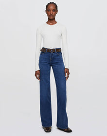 Womens | Hanes 90s Pointelle Baby Long Sleeve | Vintage White