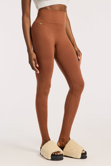 Lune Active | Maia Micromodal Soft Rib Legging | Nuthatch