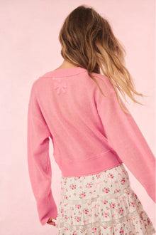 Lawrence Cashmere Knit Cardigan | Sunset Pink