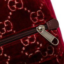 Gucci | Pre-Owned Large GG Velvet Heart Alpina Backpack | Red