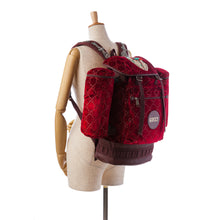 Gucci | Pre-Owned Large GG Velvet Heart Alpina Backpack | Red