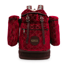 Gucci | Pre-Owned Large GG Velvet Heart Alpina Backpack | Red