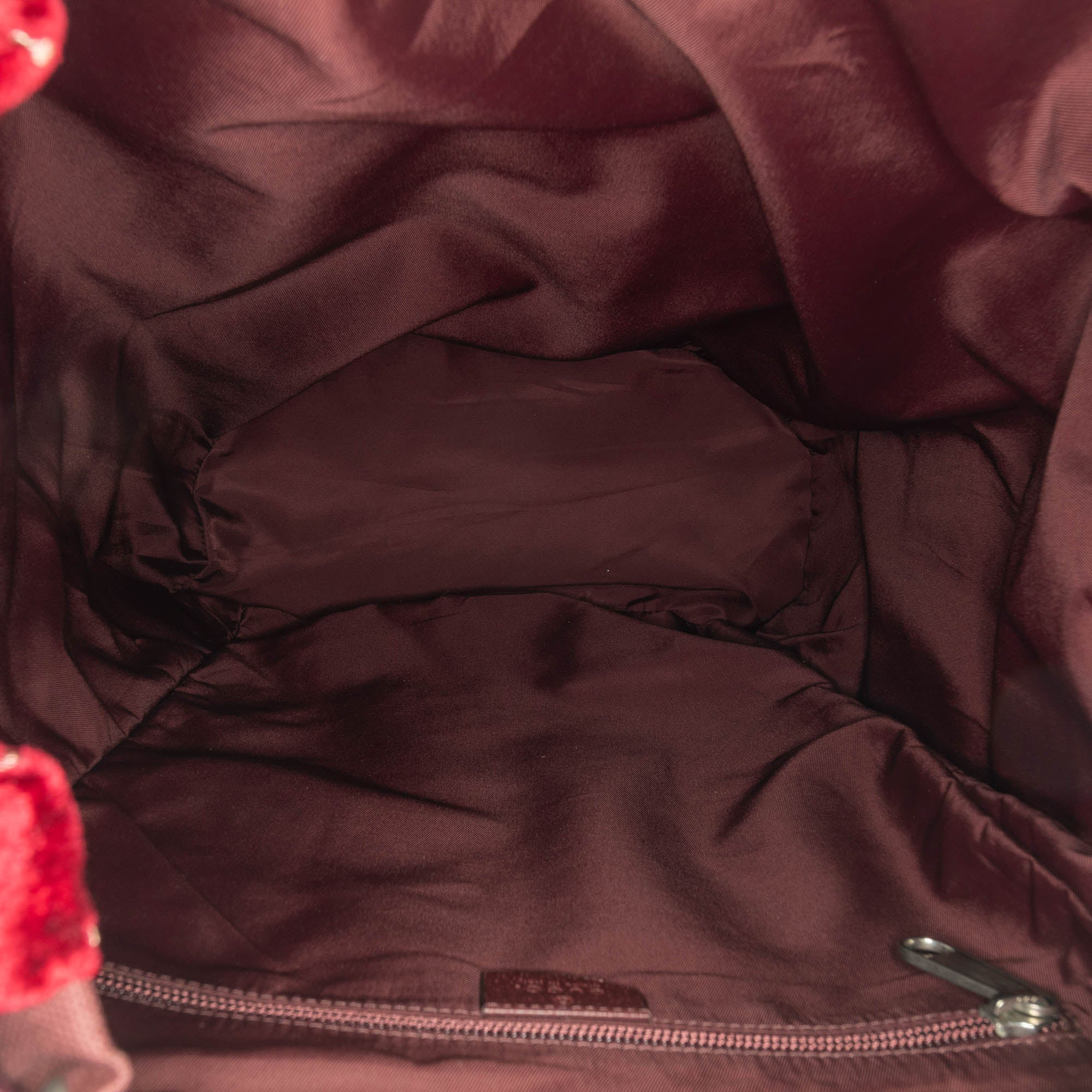 Gucci | Pre-Owned Large GG Velvet Heart Alpina Backpack | Red