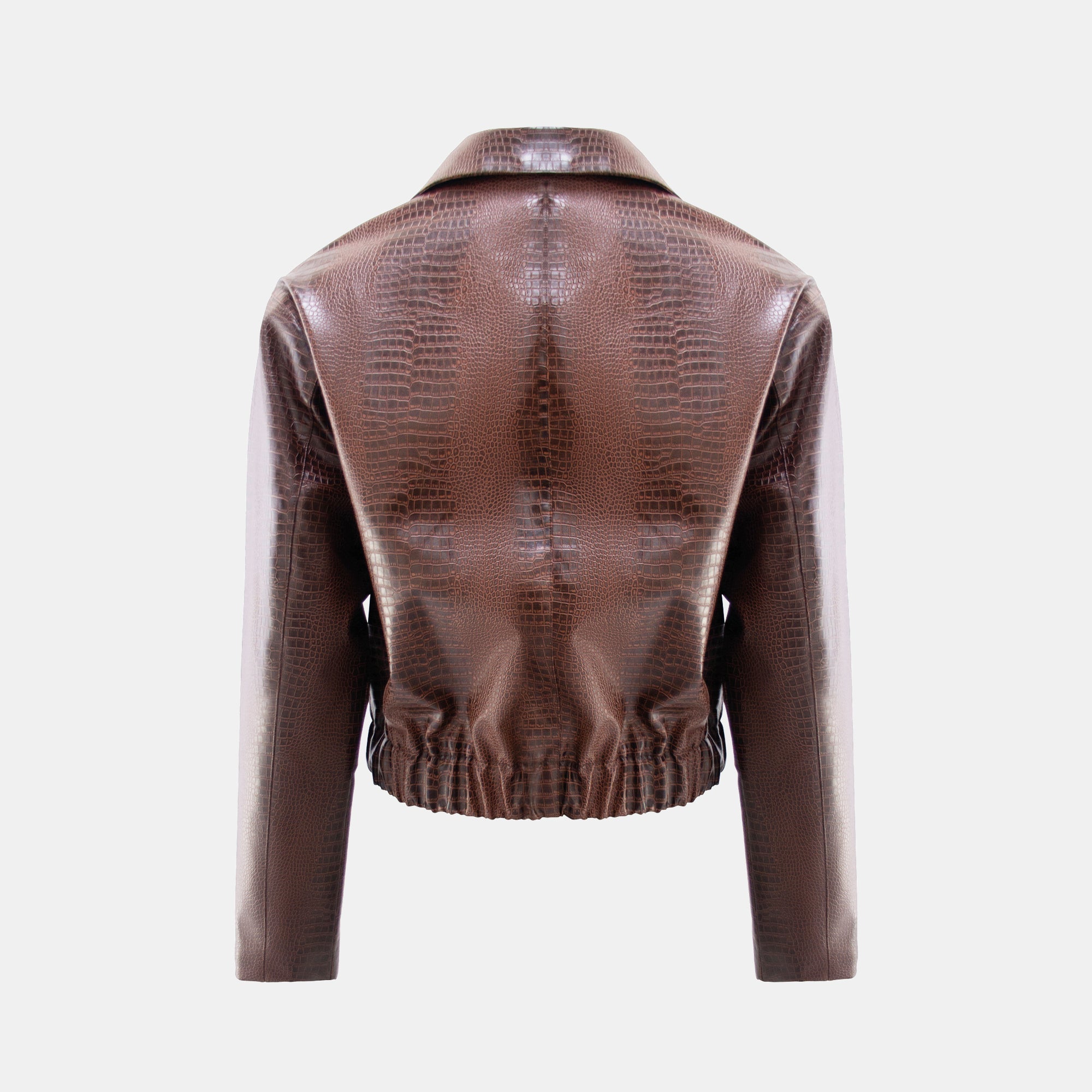 OW Collection Levi Crocodile Jacket | Brown