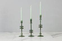 Lacquered Twisted Taper Candles | Sage | Set of 6