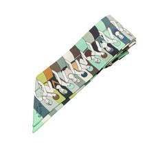 Hermès | Pre-Owned Swimmers Silk Twilly Scarf | Multi