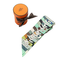 Hermès | Pre-Owned Swimmers Silk Twilly Scarf | Multi