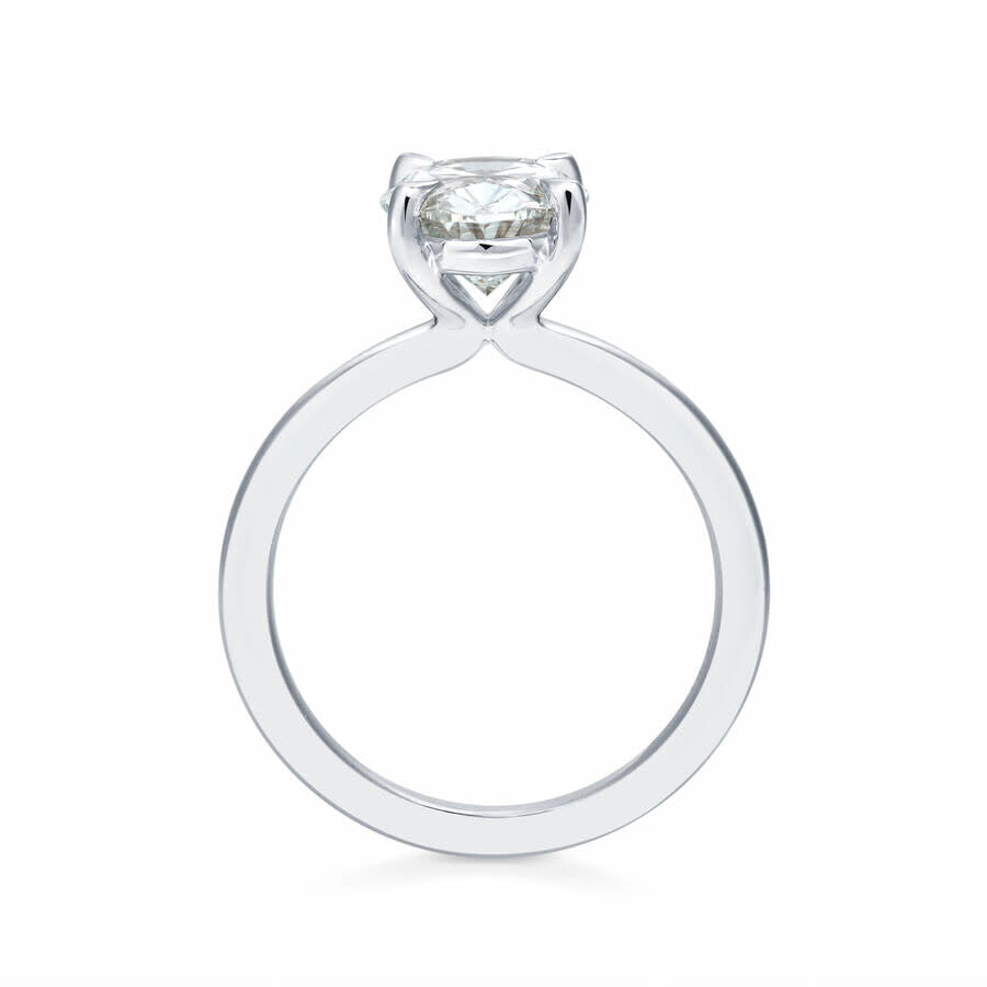 3.00 CT Oval Lab-Grown Diamond | Engagement Ring | 14K White Gold | H Color | VS Clarity