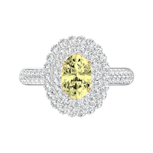 1.40 CT Oval/Round Lab-Grown Diamond | Engagement Ring | 14K Two Tone Gold | G Color | VS Clarity