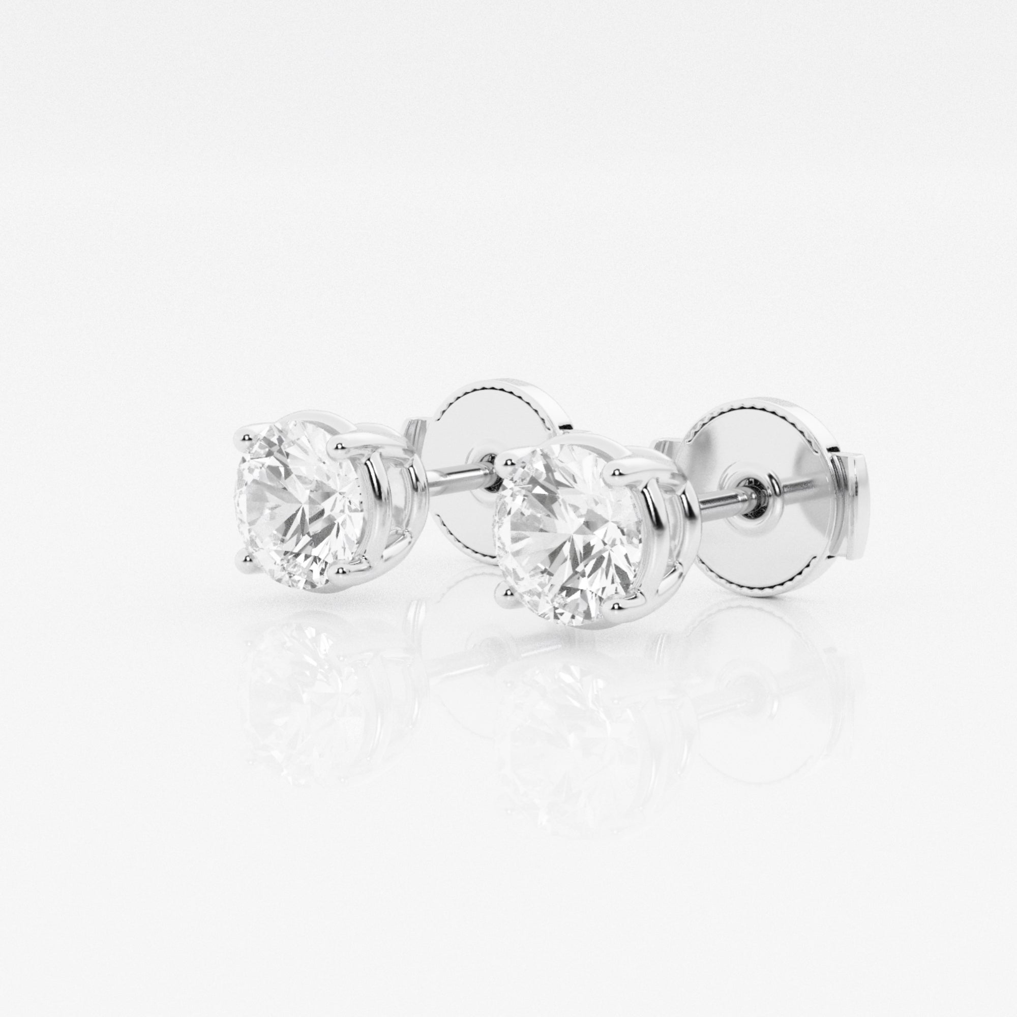 0.50 CT Round Lab-Grown Diamond | Stud Earrings | 14K White Gold | G Color | SI Clarity