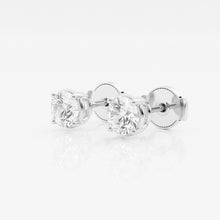 1.00 CT Round Lab-Grown Diamond | Guardian-Back Stud Earrings | 14K White Gold | G Color | SI Clarity
