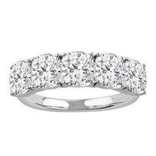 5.00 CT Cushion Lab-Grown Diamond | Band Ring | 14K White Gold | G Color | VS Clarity