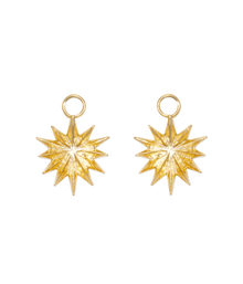 Gold Starburst Huggie Charms - Loren Hope