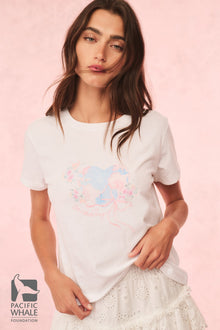 Lia Earth Day Tee | White/Blue Marble
