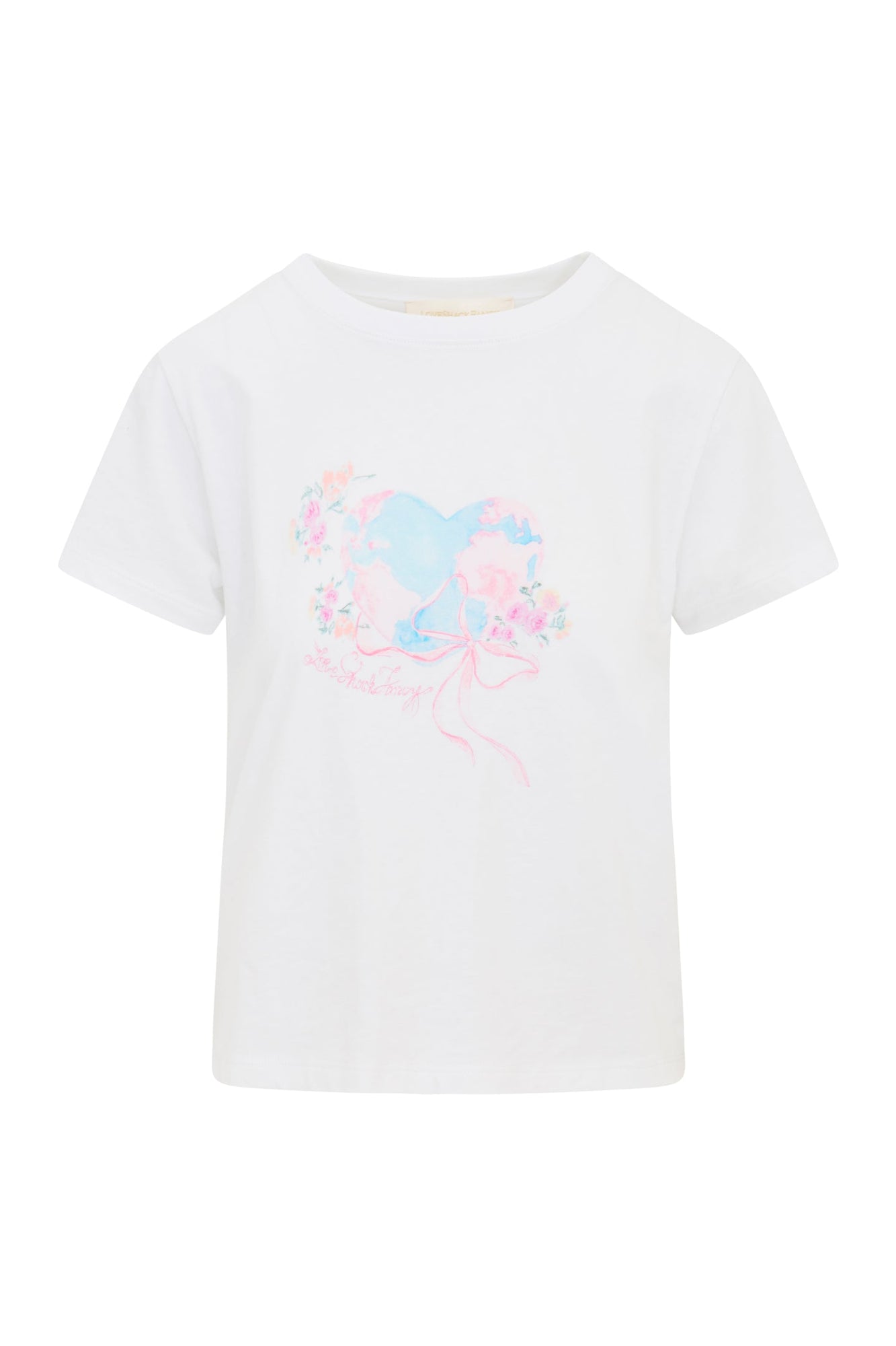 Lia Earth Day Tee | White/Blue Marble