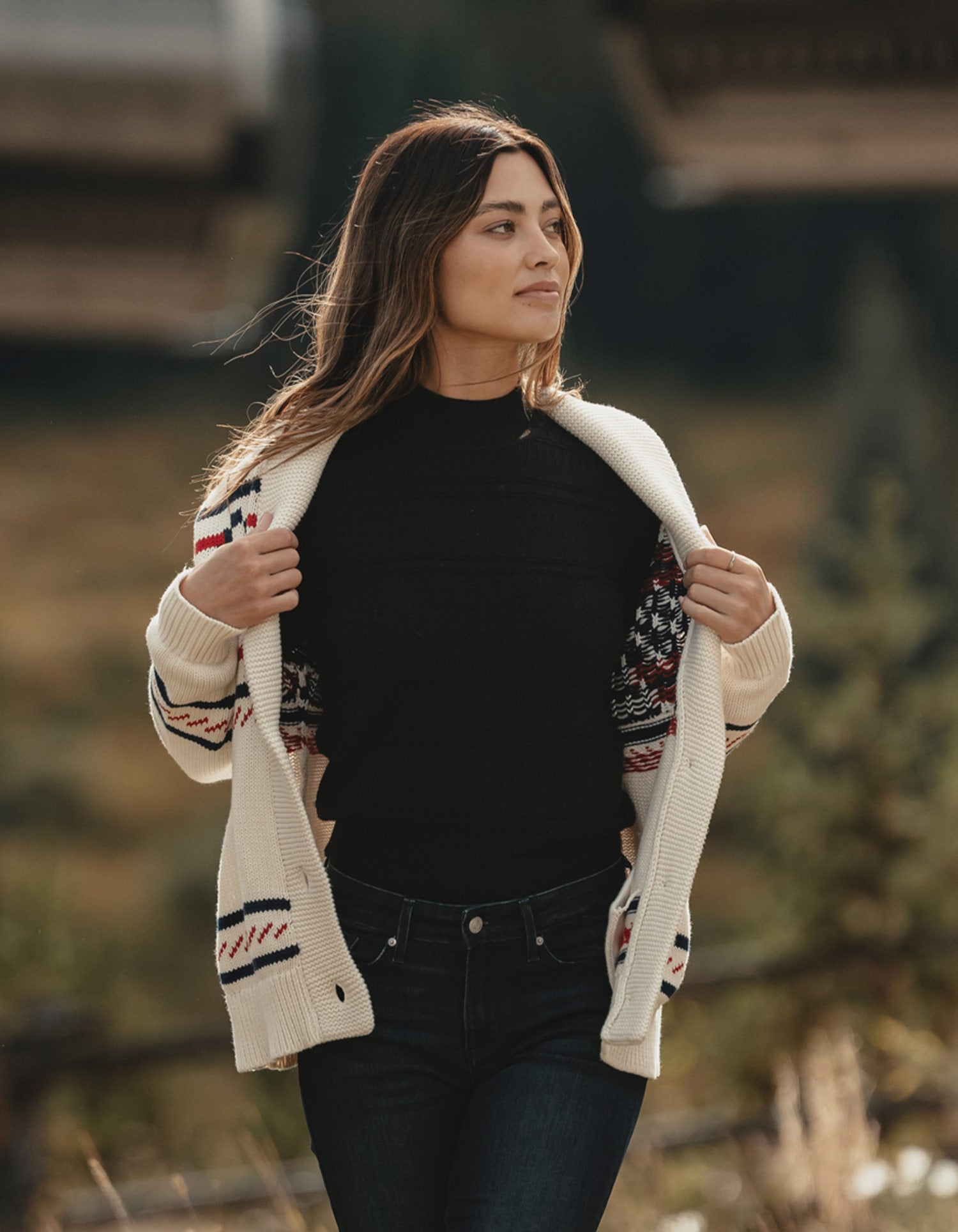 Women | Olivia Pointelle Sweater | Black