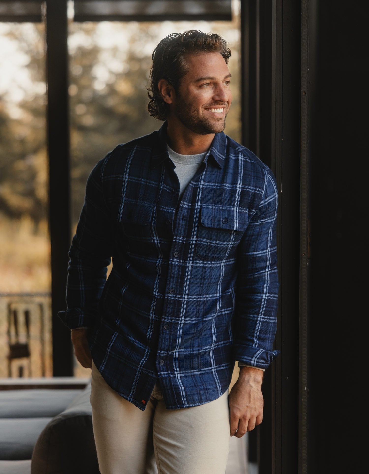 Men | Mountain Overshirt | Indigo Plaid