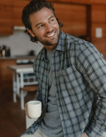 Men | Nikko Button Up Shirt | Ink Plaid