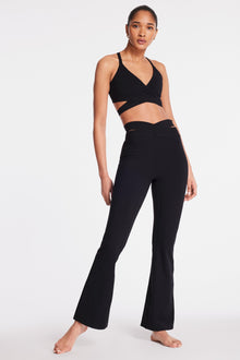 Le Ore | Luna Wrap Flare Legging | Black