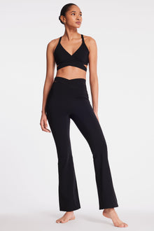 Le Ore | Luna Wrap Flare Legging | Black
