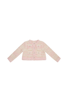 Girls Loki Knit Cardigan | Vanilla Blush