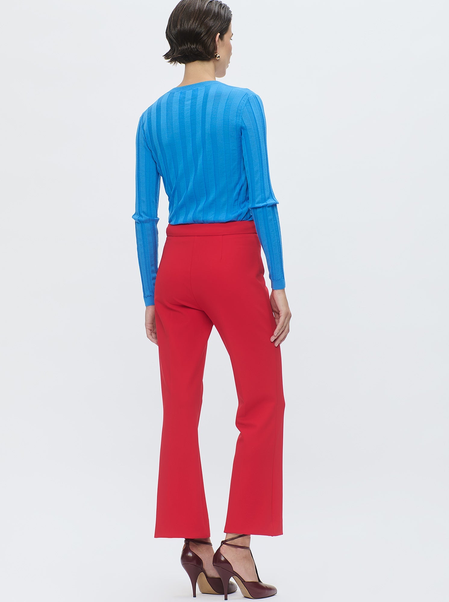 Lola Jersey Crop Pant | Red