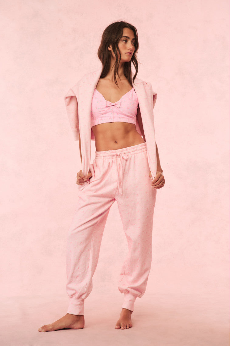 Lolana Floral Cotton Sweatpants | Ibiza Sunset