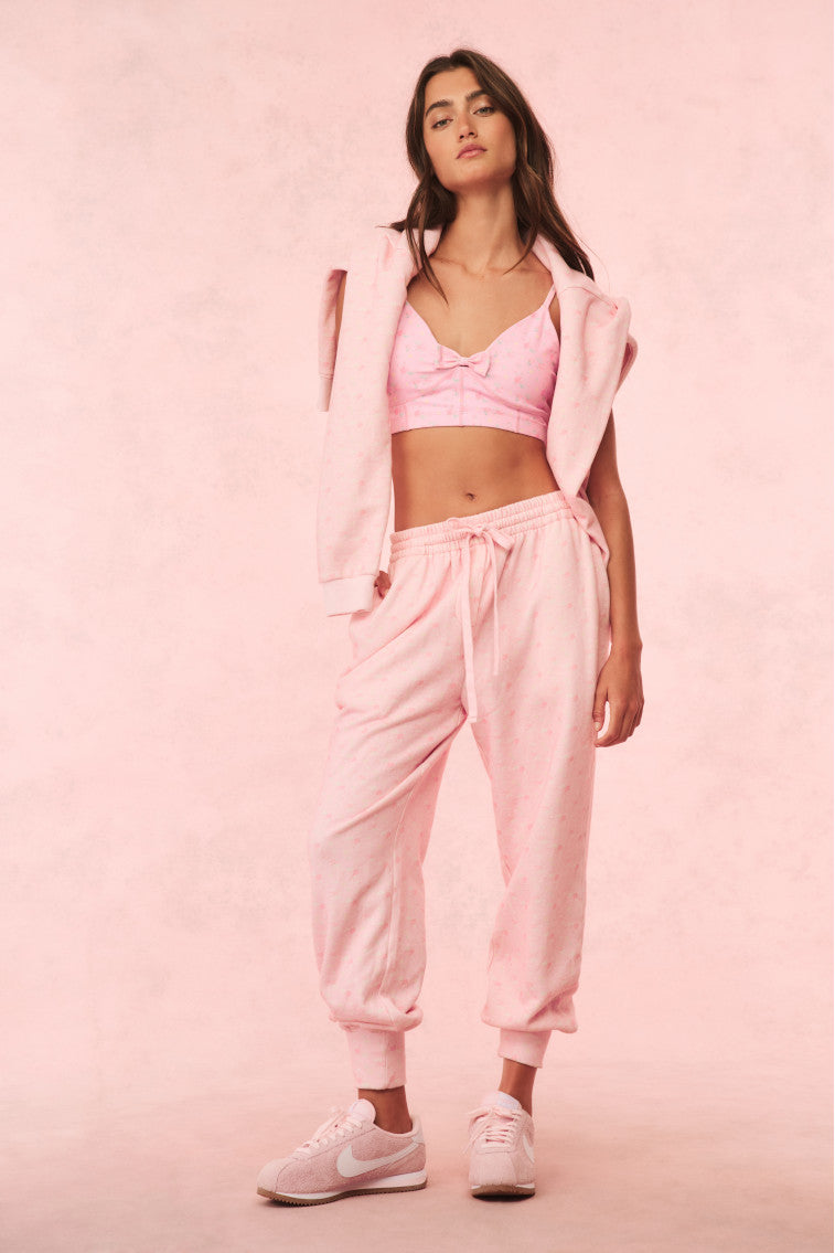 Lolana Floral Cotton Sweatpants | Ibiza Sunset