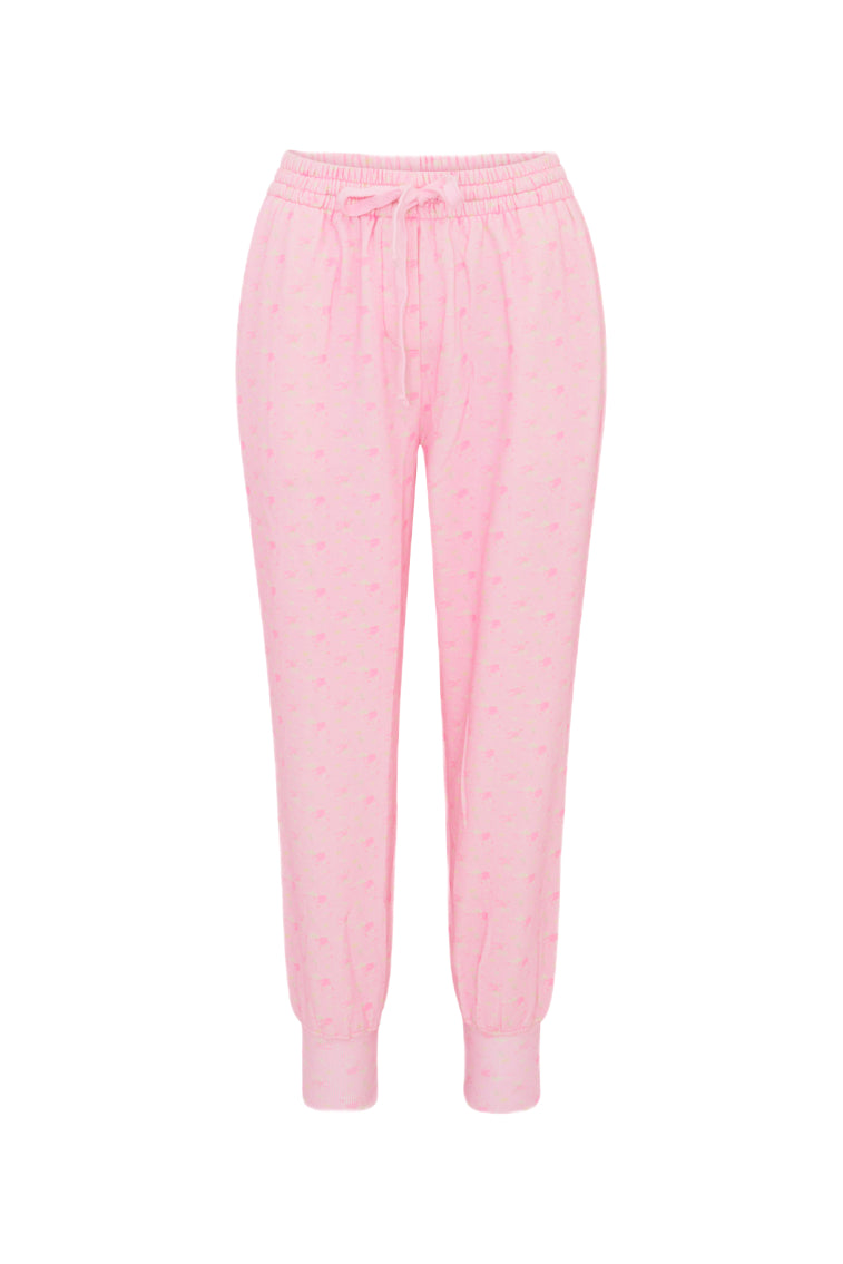 Lolana Floral Cotton Sweatpants | Ibiza Sunset