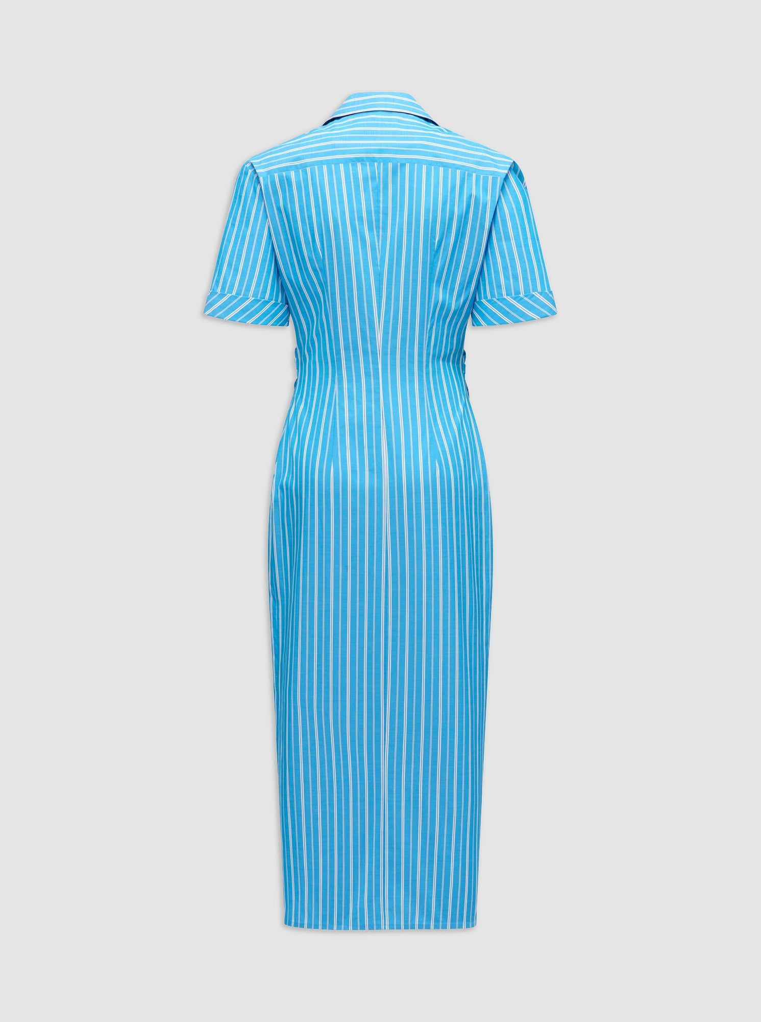 Lou Fitted Shirt Dress | Blue Stripe