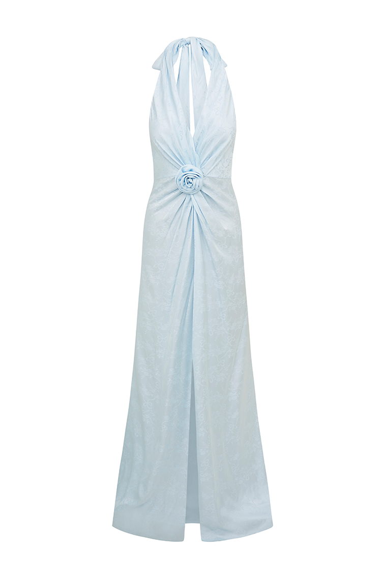 Lowry Halter Maxi Dress | Ice Blue