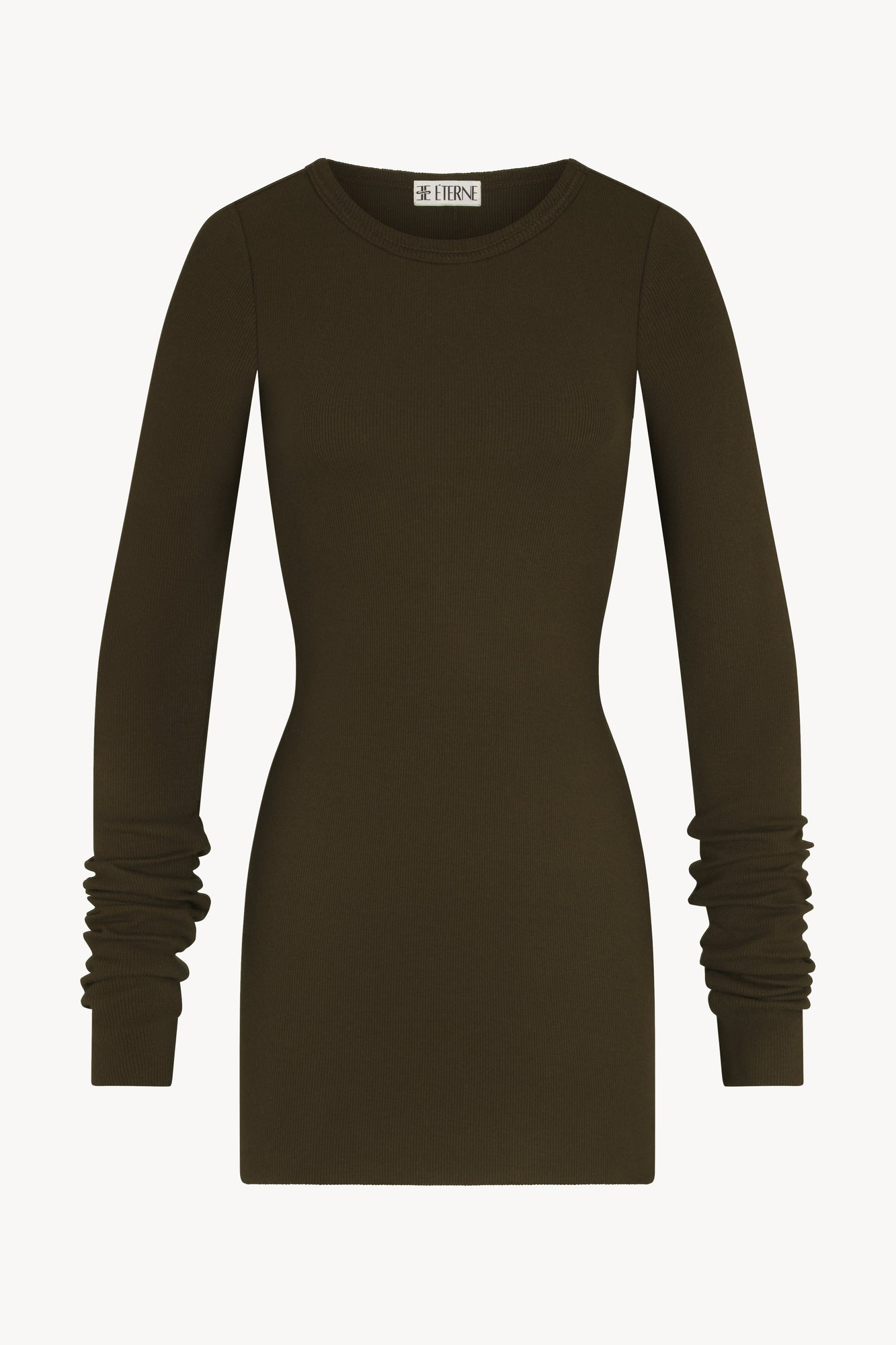 LONG SLEEVE CREWNECK MINI DRESS - ETERNE