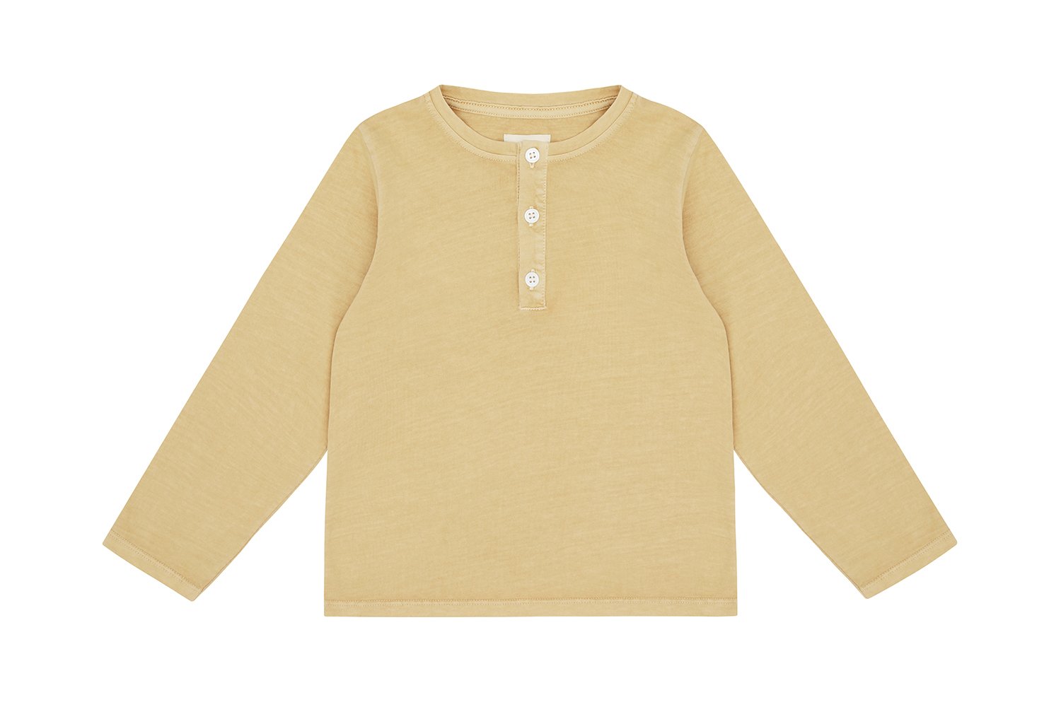 Unisex | Long Sleeve Organic Cotton T-Shirt | Sandstone - Natural Mineral Dye