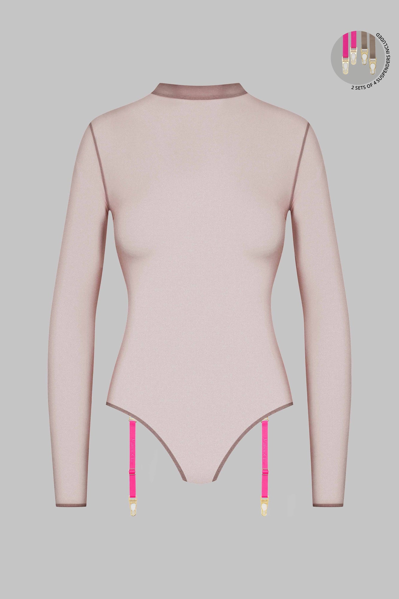 Thong body with suspenders - Corps à Corps | Taupe