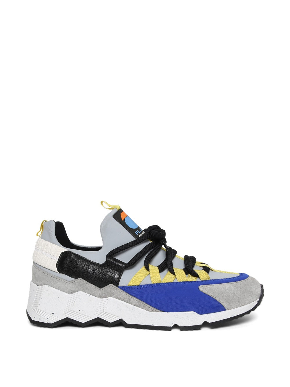 Men | Pierre Hardy | Planet Trek Comet Sneakers | Grey Blue & Yellow
