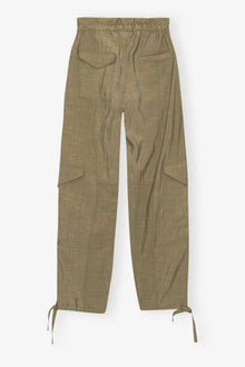 Light Slub High Waist Pocket Trousers | Aloe