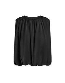 Lillian Silk Grecian Style Top | Black